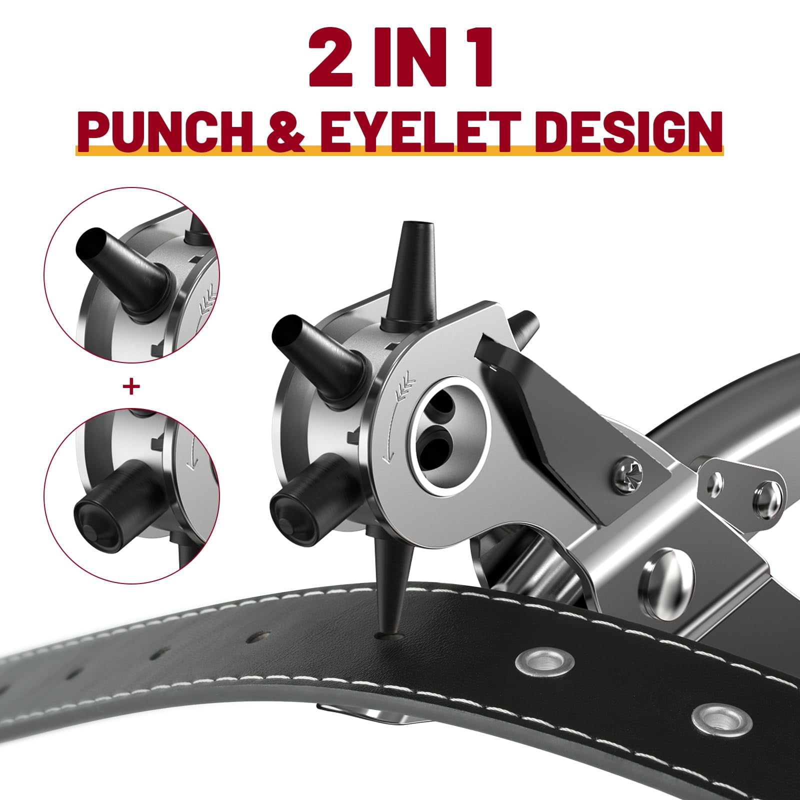 Grommet Kit, Grommet Tool Kit 3/8 Inch Grommets Eyelet Plier Set with 500pcs Eyelets, Handheld Eyelet Kit Hole Punch Pliers Grommet Press Kits for Fabric Tarps Leather (10mm Grommets)