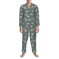 thumbnail image 3 of Goofa Hedgehogs and Flowers for 2-piece Loungewear Set Men’s Sleepwear Set Soft PJs Cozy loungewear Comfy Sleep Set Winter Pajamas-XX-Large, 3 of 7