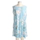 thumbnail image 1 of Vestido De Mangas Para Mujeres Floral Impresión De Playa Cuello De Verano Azul Azul, 1 of 7