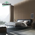 thumbnail image 3 of Nordic Italian Genuine Leather Bed Frame Solid Wood Queen Headboard 150 Modern King Size Beds Furniture Villa Cama Matrimonial My Lux Decor Round, 3 of 17