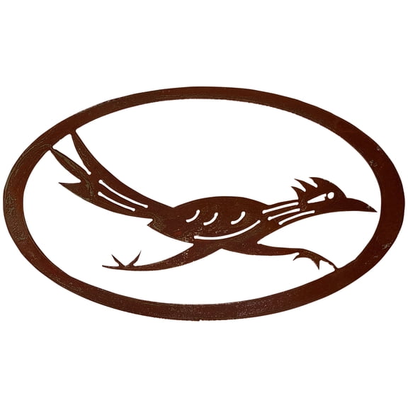 Southwest Road Runner Oval Rust Patina