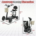 thumbnail image 3 of Dragon Mobile Foldable Lightweight Mobility Scooters for Adult & Seniors - Medical Mobility Power Scooter w/ Additional Seat for Kids - Matte Black, 3 of 10