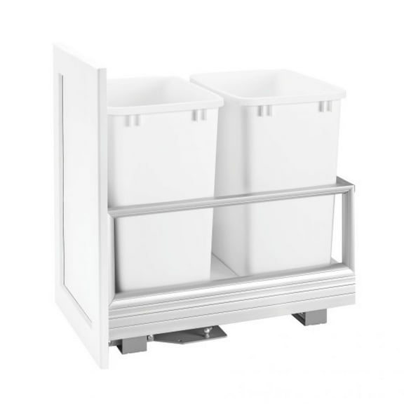 Rev-A-Shelf 5149-18DM-217 Double 35 Qt Pullout Cabinet Trash Can w/ Rev-A-Motion