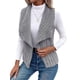 thumbnail image 2 of Chaleco Informal Sin Mangas de Felpa para Mujer, Otoño e Invierno, Tipo Cárdigan. Gris L, 2 of 10