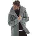 thumbnail image 2 of Black and Friday Deals 50% Off Clear!GaThRRgYP Mens Coat Long Sleeves Outwear for Winter&Fall,Men's Winter Sheepskin Jacket Warm Wool Lined Mountain Faux Lamb Jackets Coat Clearance, 2 of 9