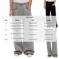 thumbnail image 5 of Mens Wide Leg Sweatpants Elastic Waist Loose Fit Lightweight Solid Color Casual Daily Streetwear sports Loungewear Trousers Gray L, 5 of 7