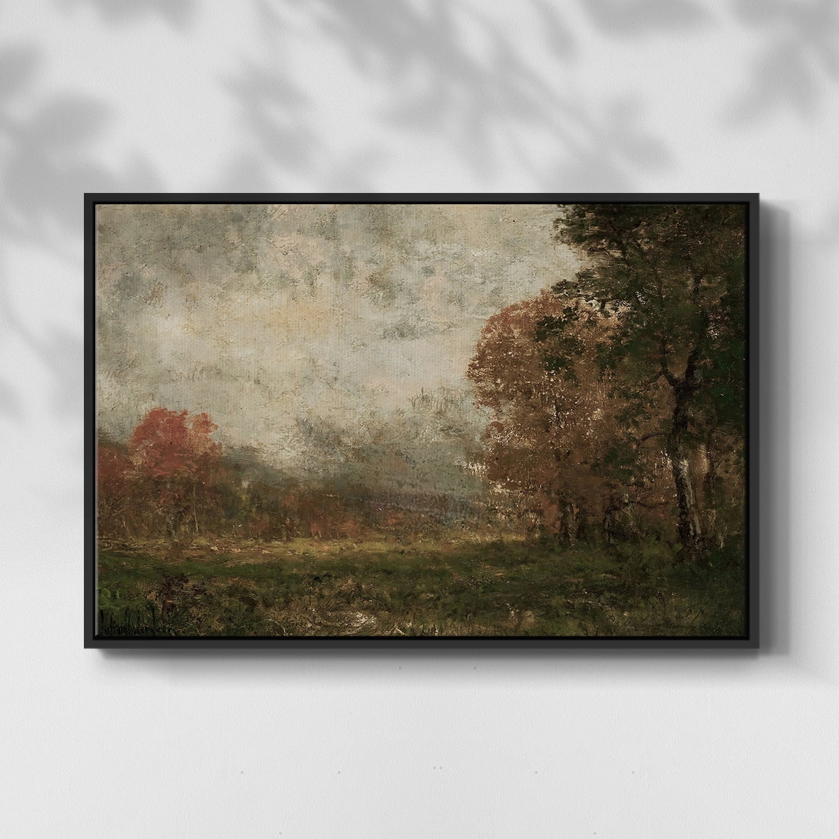Vintage Landscape-CCCXXXIII By Wexford Home Framed in Black Wood Gallery Wrapped Canvas 27 in. x 41 in.