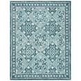 thumbnail image 2 of SAFAVIEH Trace Dulcibella Floral Bordered Wool Area Rug, Navy/Light Blue, 3' x 5', 2 of 8