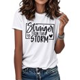thumbnail image 2 of Ankishi Funny Womens T Shirts Stronger Than The Storm Fashion Casual T Shirt Summer Loose Fit Clothes for Travel Dating, 2 of 7