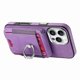 thumbnail image 3 of KAIYANG Funda para iPhone 16 Pro con textura al tacto, con tapa vertical, tarjetero y soporte para aro, color morado y multicolor, Kic, 3 of 5