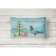 thumbnail image 2 of Carolines Treasures BB9318PW1216 Racing Pigeon Christmas Canvas Fabric Decorative Pillow, Teal, 12H x16W, multicolor, 2 of 3