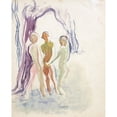 thumbnail image 2 of Magnus Enckell 20x24 Black Ornate Framed Double Matted Museum Art Print Titled: Boys (1900 - 1925), 2 of 5