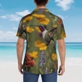 thumbnail image 5 of Cauagu Humming Bird Print Hawaiian Shirt for Men,Casual Short Sleeve Button Down Shirts Summer Beach Men's Regular-Fit Short-Sleeve Print Shirt -3X-Large, 5 of 6