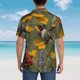 thumbnail image 4 of Balery Humming Bird Camisas hawaianas de manga corta para hombre, camisas playeras de corte holgado, camisas de vacaciones con botones,Large, 4 of 7