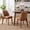 Brown, variant on 19.7" W Faux Leather Dining Chairs Set of 2, Modern Upholstered Kitchen Chairs with Solid Wood Legs, Easy Clean, Beige