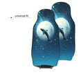 thumbnail image 6 of Honeii Night Sky Moon Dolphin Print Car Seat Covers 2 Pieces, Full Set Universal Seat Covers for Cars, Waterproof Auto Seat Protectors, 6 of 7