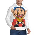 thumbnail image 2 of Saiise Sml Jeffy Men's Graphic Print Long Sleeve Drawstring Hoodie Pullover Sweatshirt-Small, 2 of 6