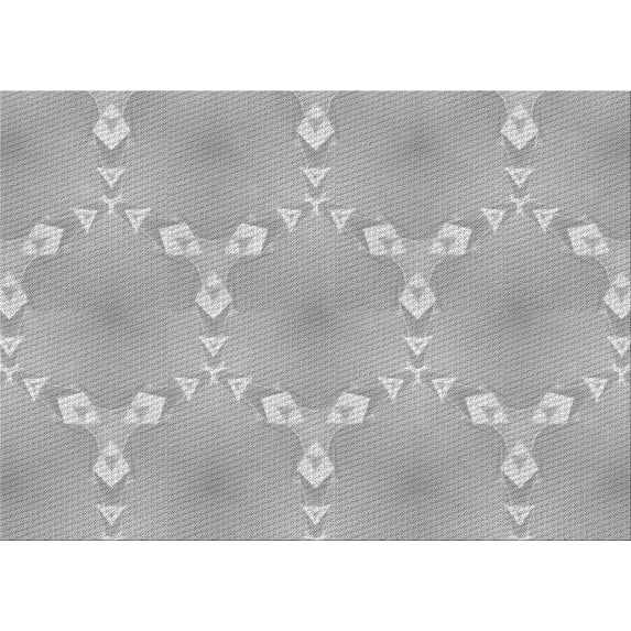 Ahgly Company Indoor Rectangle Patterned Silver Gray Area Rugs, 6' x 9'
