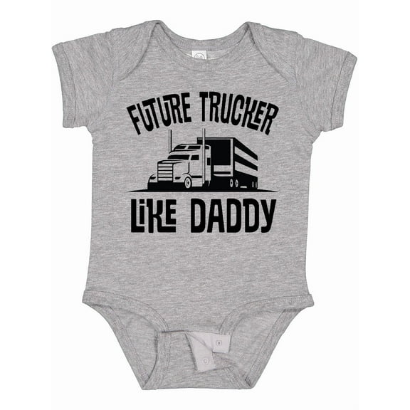 Inktastic Future Trucker Like Daddy Boys or Girls Baby Bodysuit