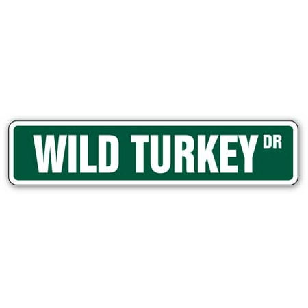 Bourbon Street Three Light - WILD TURKEY Street Sign hunter hunting call Bourbon lover | Indoor/Outdoor | 24