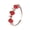 Gold, variant on Sweet Strawberry Shaped Cubic Zirconia Rings Polished Metal Adjustable Size Perfect For Layering Casual Outfits Or Special Event