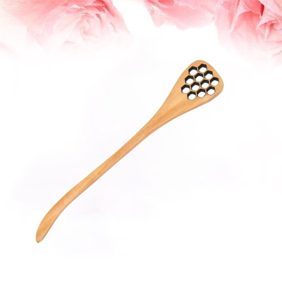 OFFIGAM 5Pcs Burlywood Wooden Honey Spoons Honey Stirrer Long Handle For Household Use And Parties