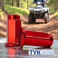 thumbnail image 4 of 16 Red 10x1.25 Flat Base Lug Nut Set - 14mm Hex - 1.25 Inch Tall - Fits Many ATV UTV Kodiak, Banshee, Rapto,r Honda, Yamaha, Suzuki ATV UTV Wheels, 4 of 13