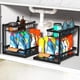 thumbnail image 1 of Organizador Debajo del Fregadero de 2 Niveles, Prueba de Óxido Organizadores de Gabinetes Deslizantes en Forma de L, Organizador de Fregadero Multiusos para Cajón de Cocina y Baño, 2 Pack, 1 of 8