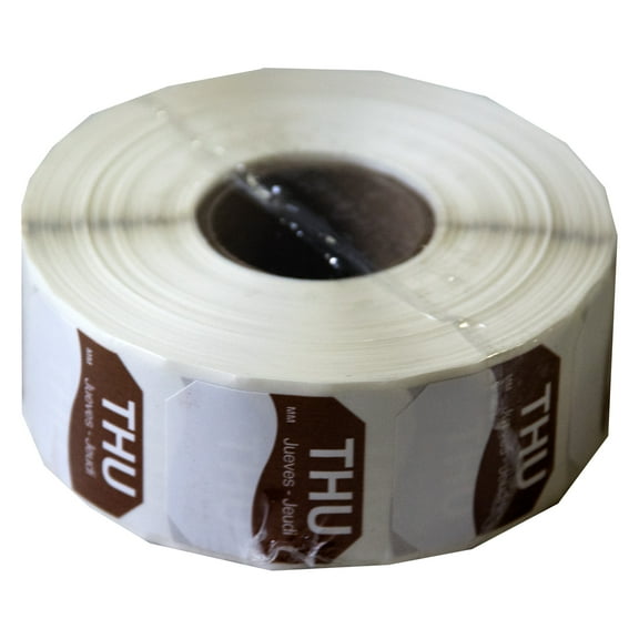 DayMark Day of the Week 1" x 1" Removable Label, THU (Roll of 1,000)