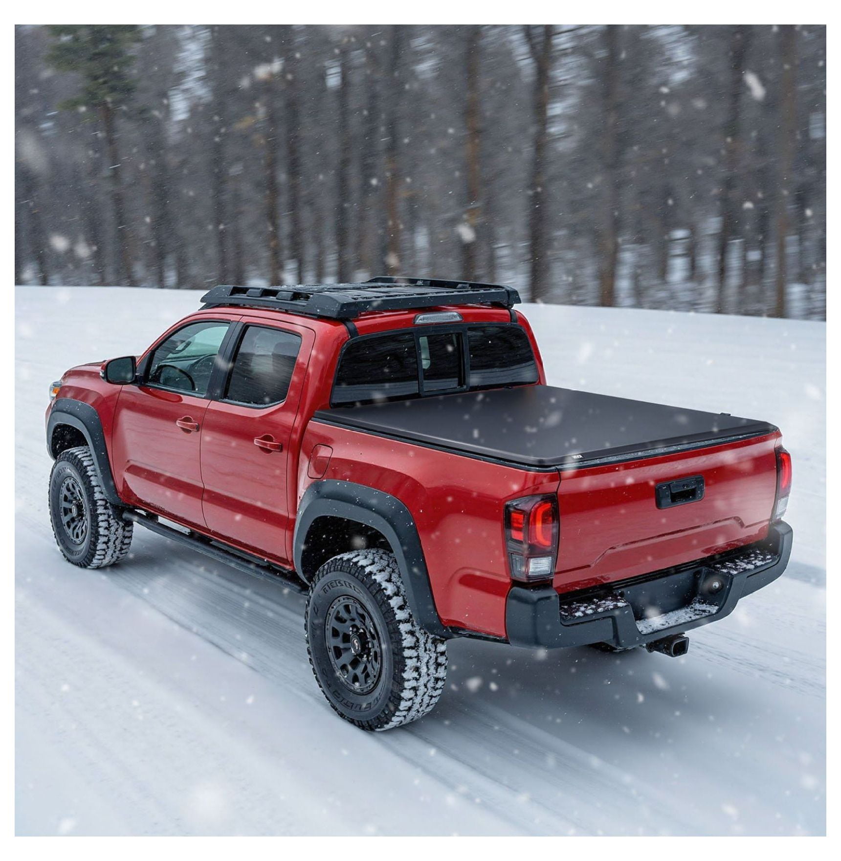 Truck Bed Tonneau Cover 5ft Tacoma 2024-2025 - Soft Roll Up - Waterproof - Heavy Duty - 60.5in Bed - Deck Rail System