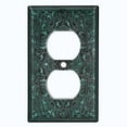 thumbnail image 2 of Metal Light Switch Plate Cover Black Teal French Victorian Frame FRA007, 2 of 13