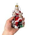 thumbnail image 4 of Santa with a Long Letter Glass Christmas Ornament, Vintage Holiday Tree Decor, 4 of 7
