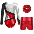 thumbnail image 2 of TiaoBug Leotards for Girls Gymnastics Shorts and Hairband Set Practice Jumpsuit Ballet Unitards Dance Bodysuit Red 16, 2 of 5