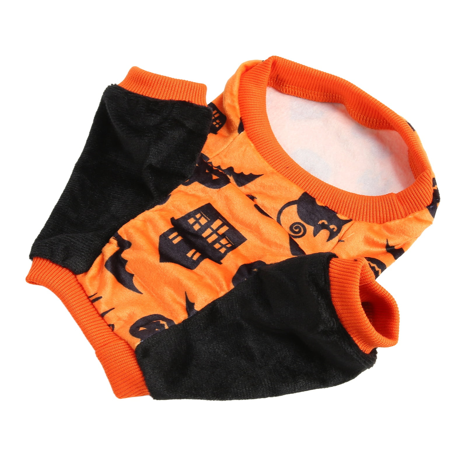 Dog Pumpkin Shirt Cat Bat House Pattern Elasticity Soft Plush Halloween Pet Shirt Pet Costume for Small Dog Cat S Walmart