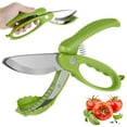 thumbnail image 1 of Relax love Tiras para Ensalada para Tirar y Chuletar Tijeras para Ensalada con Hoja Doble, Cortador de Tijeras para Verduras Resistente, Lavable y Reutilizable, Portátil para Cocinar Kitchen, 1 of 6