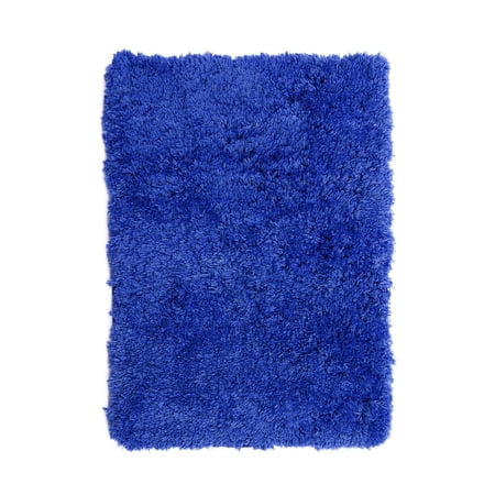 Nestl Super Soft Shaggy Bath Rug, Absorbent Bathroom Rug, 17" x 24", Royal Blue