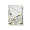 thumbnail image 2 of Yellow Soft Flannel Fleece Throw Blanket, Pattern with Bees and Chamomile Daisy Flowers in Flourishing Meadow Nature, Cozy Plush for Indoor and Outdoor Use, 70" x 90", Grey Yellow White, by Ambesonne, 2 of 5