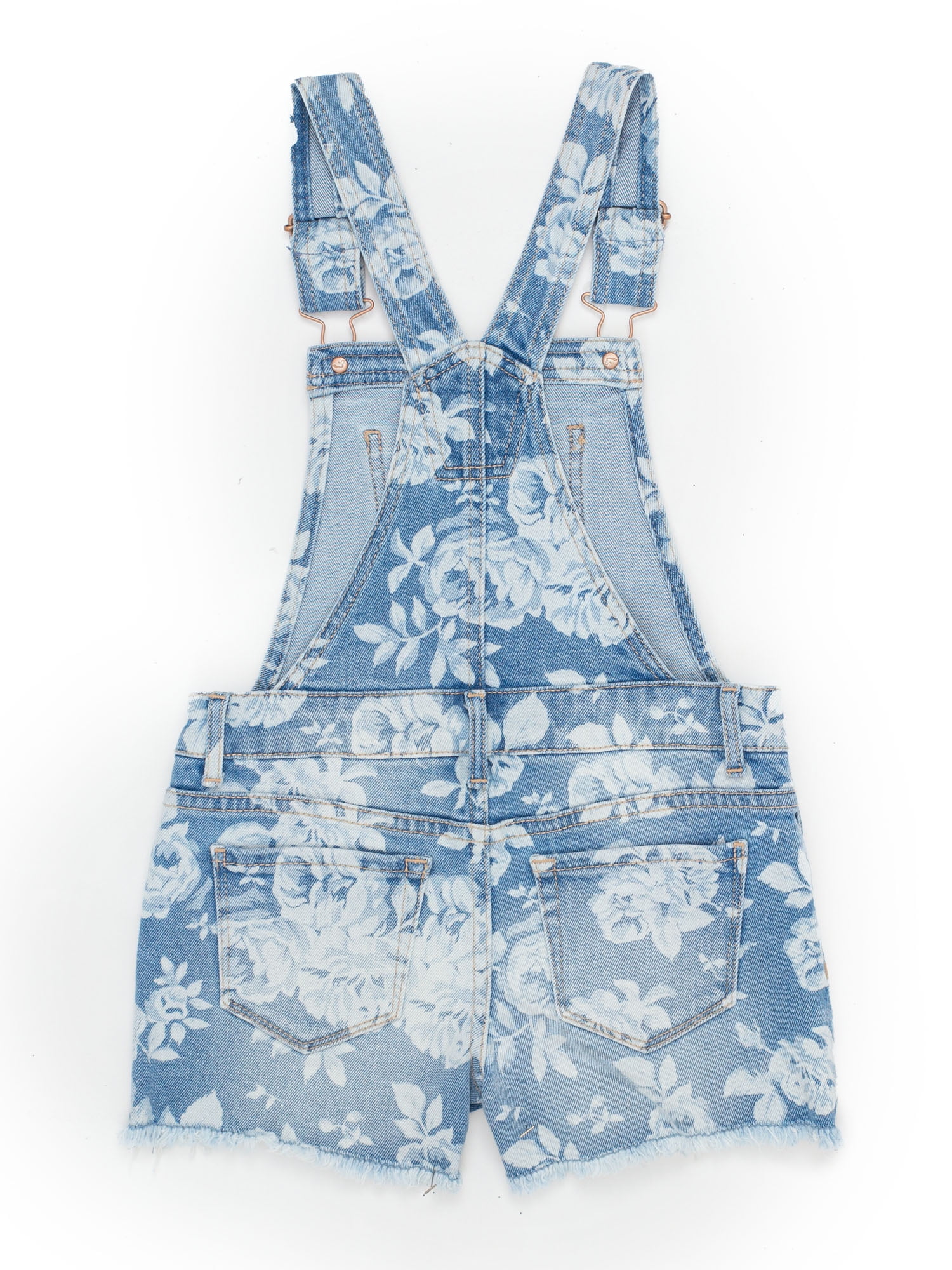 Jordache Girls Roses Denim Shortall, Sizes 4-18