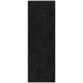 thumbnail image 3 of SAFAVIEH New Orleans Darius Solid Polyester Shag Runner Rug, Black, 2'3" x 6', 3 of 7