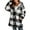 Black, variant on MORTTIC Women's Plaid Hooded Zip-Up Jacket Long Sleeve Loose Fit Coat with Pockets Winter Warm Wear Red，3XL