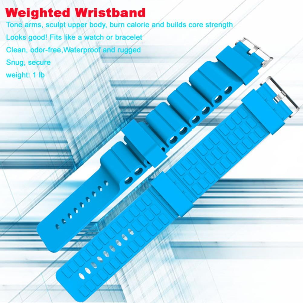 2Pcs Adjustable Wrist Weights Wearable Wrist Ankle Weights Bracelet for Exercise Jogging Yoga Gymnastics Aerobics Pilates
