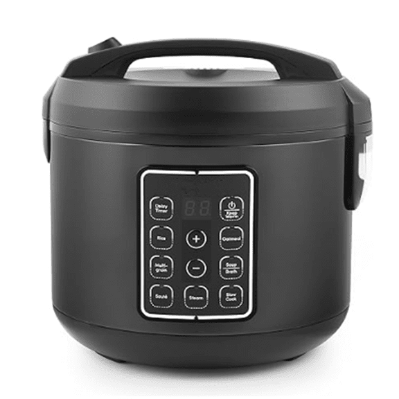 12-Cup (Cooked) Digital Rice & Grain Multicooker , Black