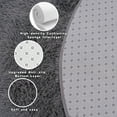 thumbnail image 5 of Socofuz Soft Dark Gray Rugs for Bedroom, 5x5ft Anti-Skid Durable Circle Modern Nursery Carpet for Home Decor, 5 of 7