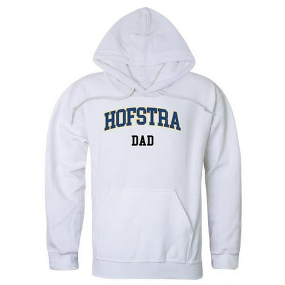 W Republic 563-312-WHT-05 Hofstra University Mens Dad Hoodie, White - 2XL