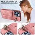 thumbnail image 5 of Case for iPhone 13 Pro Max, PU Leather 3 Card Slots with Finger Ring Holder Shockproof Phone Case, 5 of 15