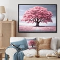 thumbnail image 1 of Designart Trees Oversized framed wall art decor, Tree black framed wall art, Spring Awakening Pink Tree Serenade I , Pink Traditional black framed wall art, 44x34 inches black frame, 1 of 5