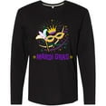 thumbnail image 3 of Inktastic Mardi Gras Party Crown Mask Long Sleeve T-Shirt, 3 of 5