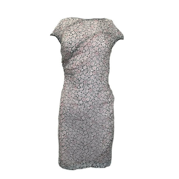 ANNE LEMAN Women's Floral Blossom Ruched Chrysanta Dress SP92DR10 Size 8