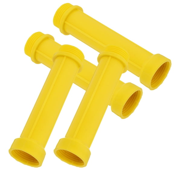 Hytrove Plastic Caulking Tool Extension Tubes Yellow 4Pcs 4.4X1.2X1.2In