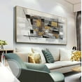 thumbnail image 5 of Large Milimalist Abstract Handmade Oil Painting Hand Painted On Canvas Textured Painting Wall Art Home Decor Living Room Decoration, 5 of 9